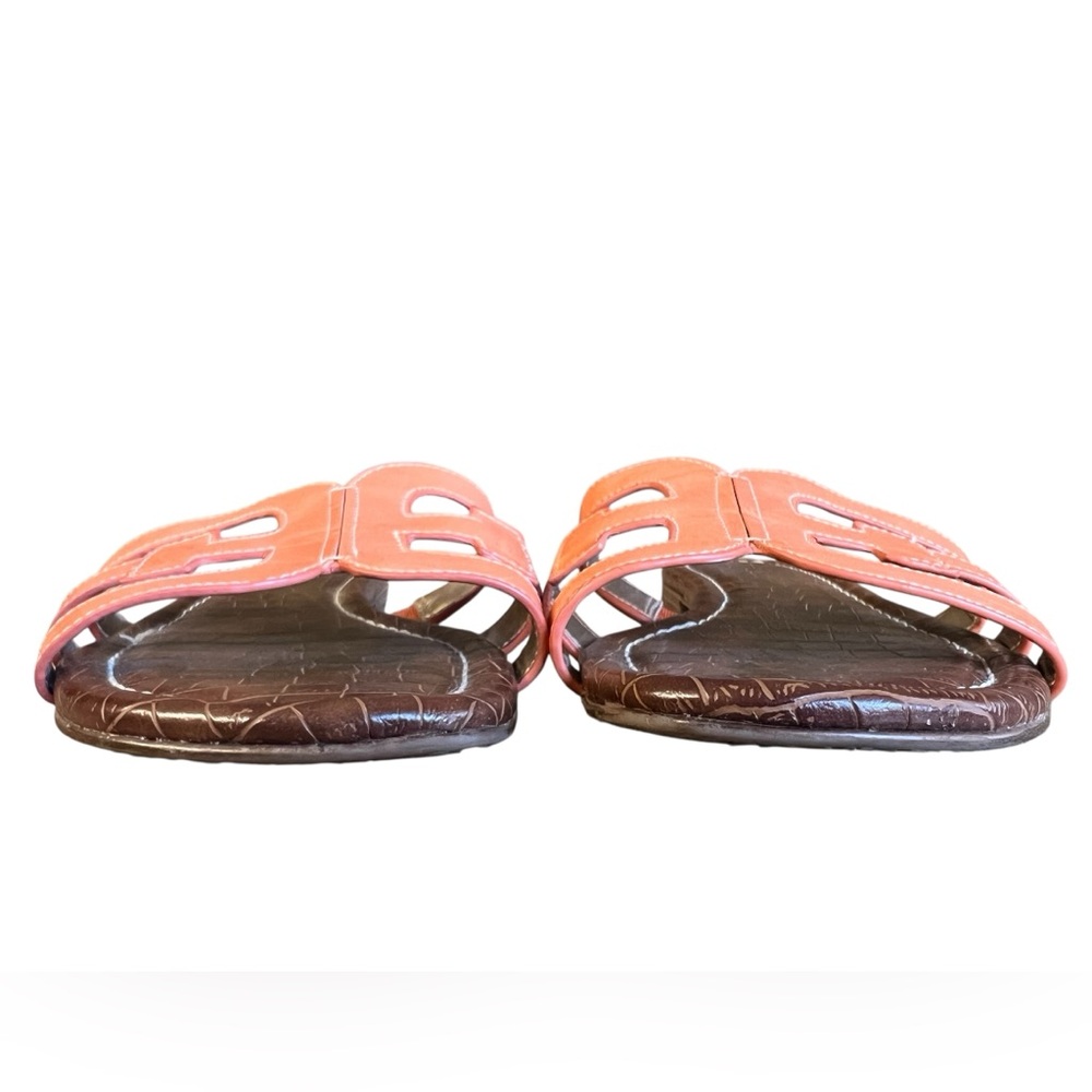 SAM EDELMAN Leather Orange Bay Slip-On Sandals 9US/ 39EU Shoes Beach Open-Toe - Picture 8 of 10
